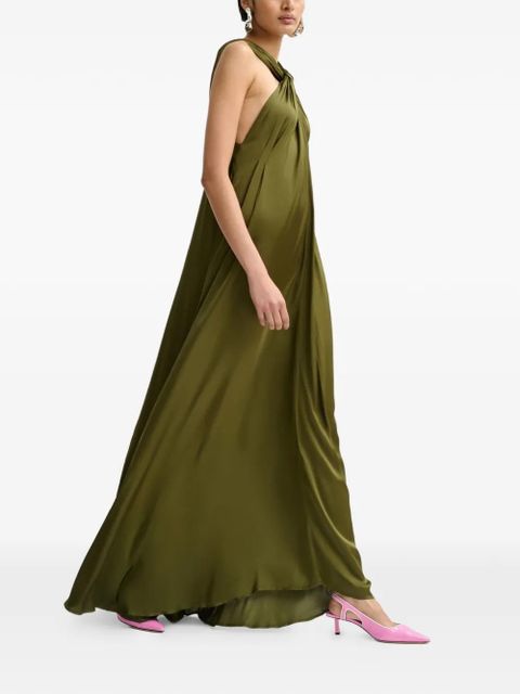 Essentiel Antwerp knotted-detail maxi dress - Green