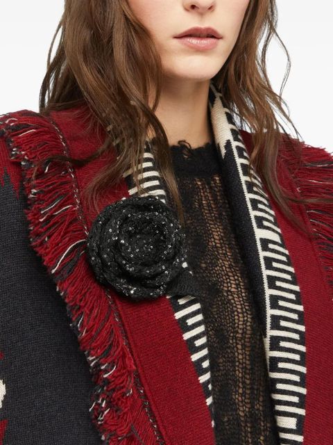 Alanui rose sequinned brooch - Black - zdjęcie produktu nr 2