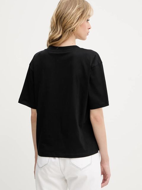 Karl Lagerfeld t-shirt bawełniany damski kolor czarny A2W17104
