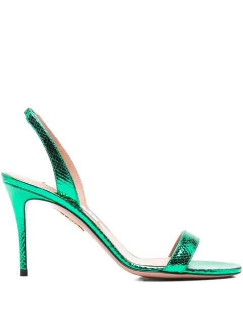Aquazzura 85mm So Nude stiletto-heel sandals - Green - zdjęcie produktu nr 1