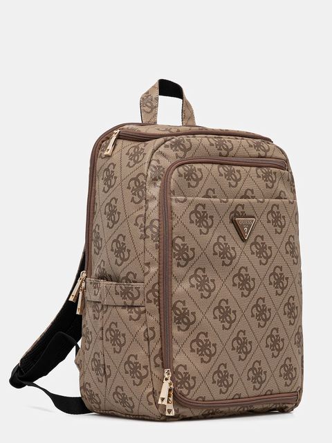 Guess plecak BERTA damski kolor beżowy duży wzorzysty TWOB86 88033 - zdjęcie produktu nr 2