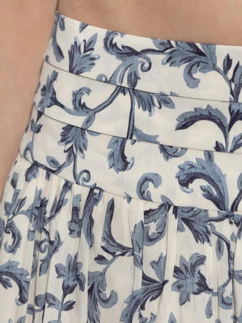 Posse Rue baroque-print maxi skirt - White