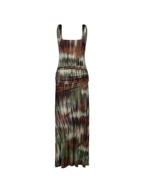 Johanna Ortiz Plant Of Joy abstract-pattern midi dress - Brown - zdjęcie produktu nr 1