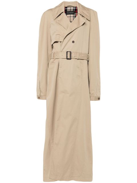Balenciaga deconstructed-design trench coat - Neutrals