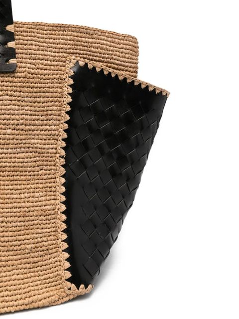 DRAGON DIFFUSION x Sovani leather-trim tote bag - Neutrals