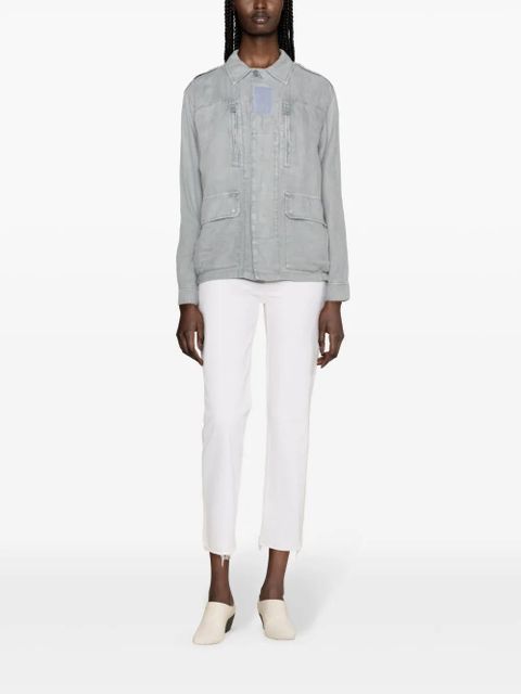 Zadig&Voltaire Kid linen military jacket - Blue