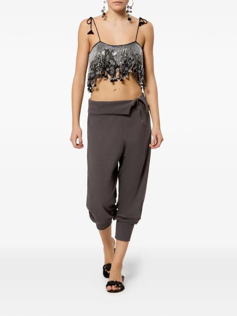 ISABEL MARANT Liwane sequin-embellishment silk top - Silver - zdjęcie produktu nr 2