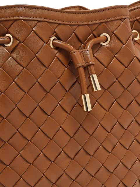 TWINSET woven drawstring tote bag - Brown