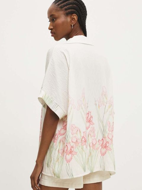 Answear.LAB bluzka damska kolor różowy wzorzysta