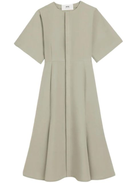 AMI Paris short-sleeve cotton midi dress - Green - zdjęcie produktu nr 1