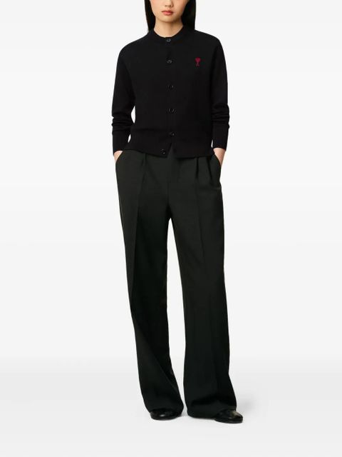 AMI Paris Ami De Coeur wool cardigan - Black - zdjęcie produktu nr 2