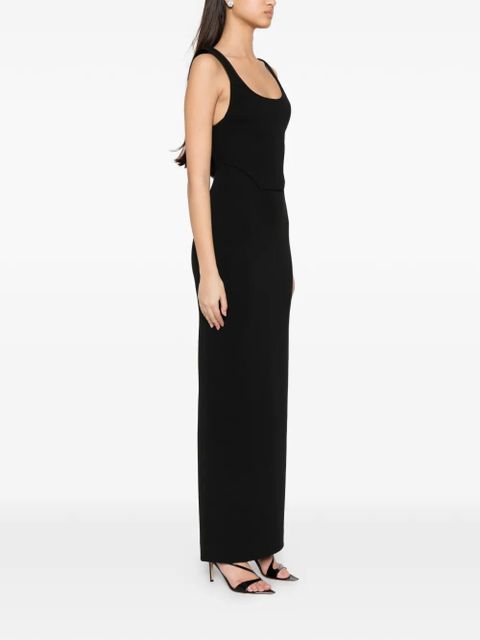 Solace London Noor corset-style maxi dress - Black
