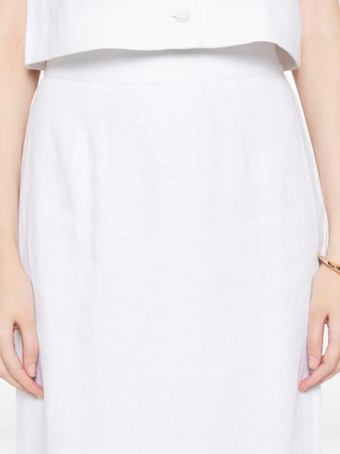 Posse Emma tailored long pencil Skirt - White