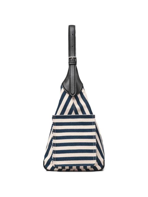 Marc Jacobs The Belted Canvas striped tote bag - Blue
