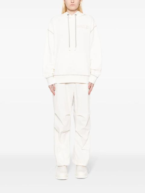 Moncler logo-embroidered hoodie - Neutrals - zdjęcie produktu nr 2