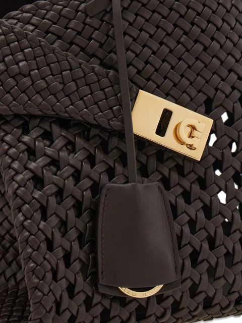 Ferragamo woven hug tote bag - Brown