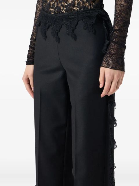 Blumarine lace-detail trousers - Black