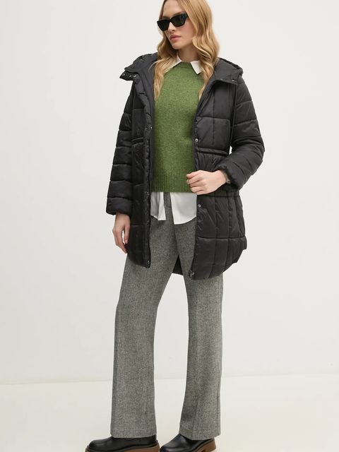 Sisley kurtka damska kolor czarny zimowa 2E3XLN052