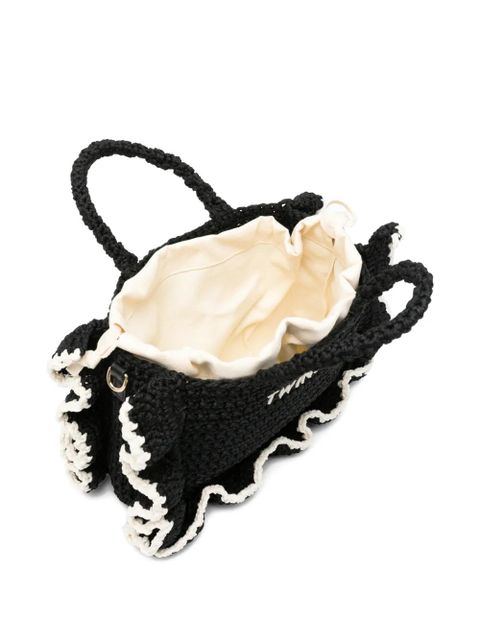 TWINSET ruffled tote bag - Black