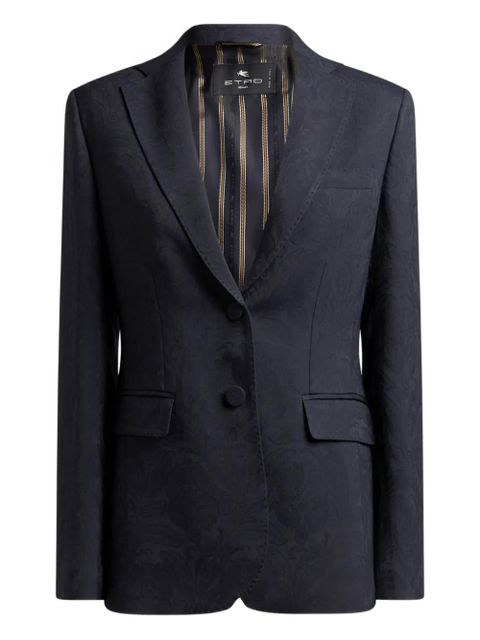 ETRO paisley-pattern cady blazer - Blue - zdjęcie produktu nr 1