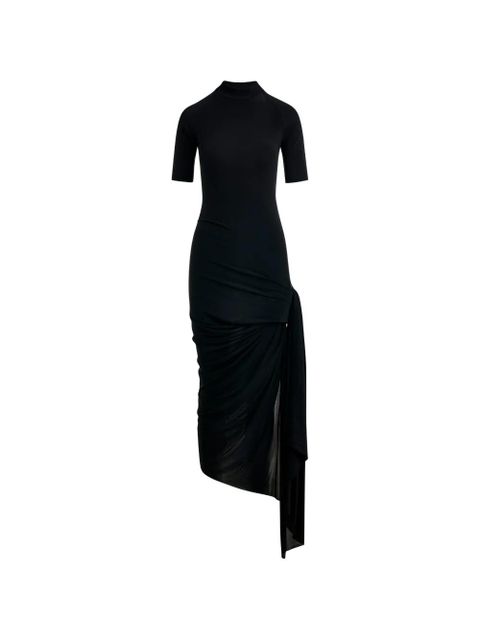 Essentiel Antwerp ruched-detail asymmetric dress - Black - zdjęcie produktu nr 1
