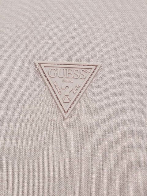 Guess bluza BRENDA damska kolor fioletowy z kapturem z aplikacją V2YQ18 K7UW2