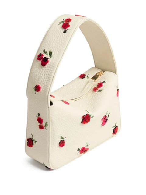 KHAITE small Elena floral-embroidered leather shoulder bag - Neutrals - zdjęcie produktu nr 2