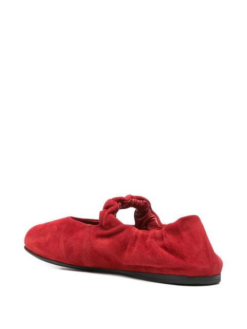 Miu Miu suede ballet flats - Red