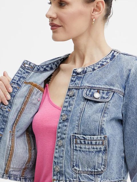 Morgan kurtka jeansowa VCHARME kolor niebieski przejściowa VCHARME