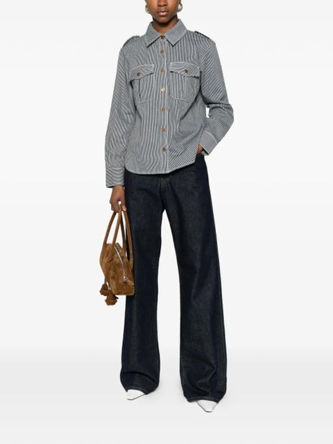 ZIMMERMANN striped pocket denim top - Blue - zdjęcie produktu nr 2