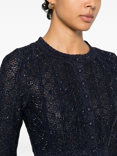 SANDRO button-fastening cardigan - Blue