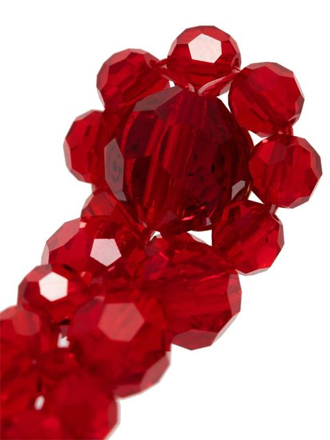 Simone Rocha Drip crystal drop earrings - Red