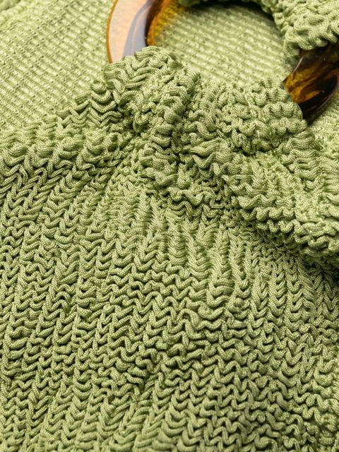 Hunza G high-waisted crinkled bikini set - Green