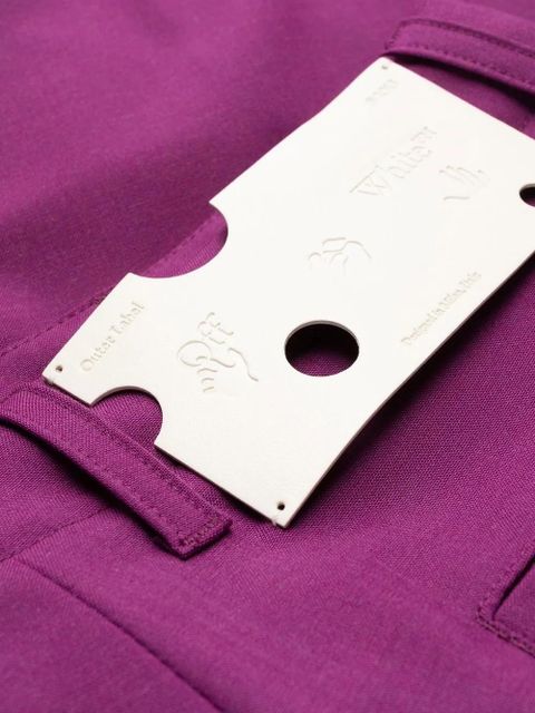 Off-White mid-rise flared trousers - Purple - zdjęcie produktu nr 2