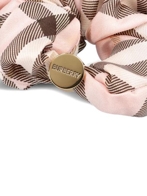 Burberry patterned silk scrunchie - Pink - zdjęcie produktu nr 2