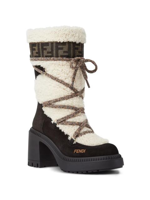 FENDI Apres Chic logo shearling boots - White - zdjęcie produktu nr 2
