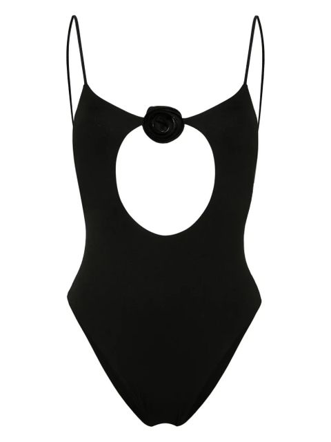 La Reveche Nadir floral-appliqué swimsuit - Black - zdjęcie produktu nr 1