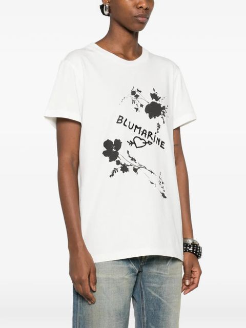 Blumarine logo-detail T-shirt - White