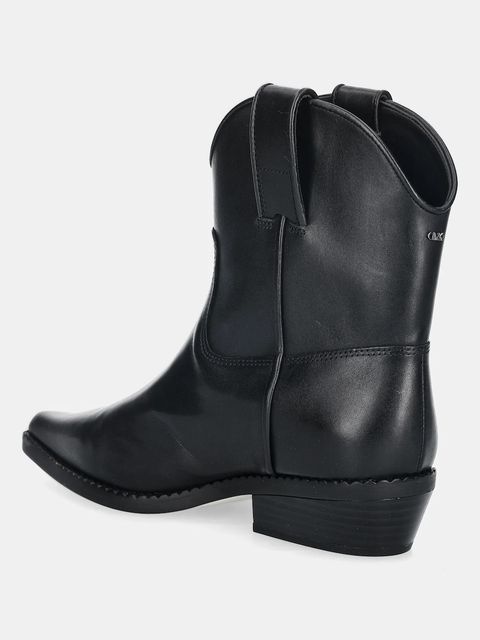 MICHAEL Michael Kors botki skórzane Noemie damskie kolor czarny na płaskim obcasie 40F5NOME7L.001 - zdjęcie produktu nr 2