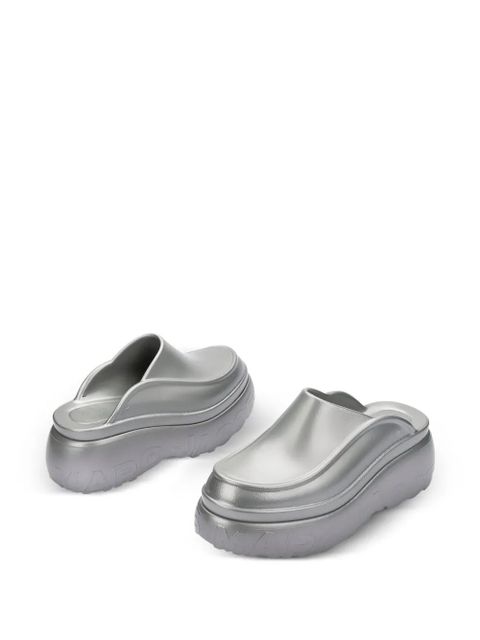 Marc Jacobs x Melissa logo-embossed mules - Silver
