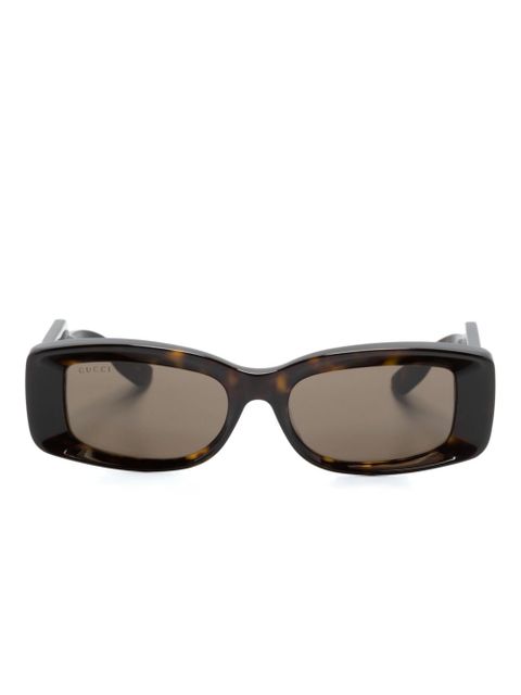 Gucci Eyewear rectangle-frame sunglasses - Brown - zdjęcie produktu nr 1