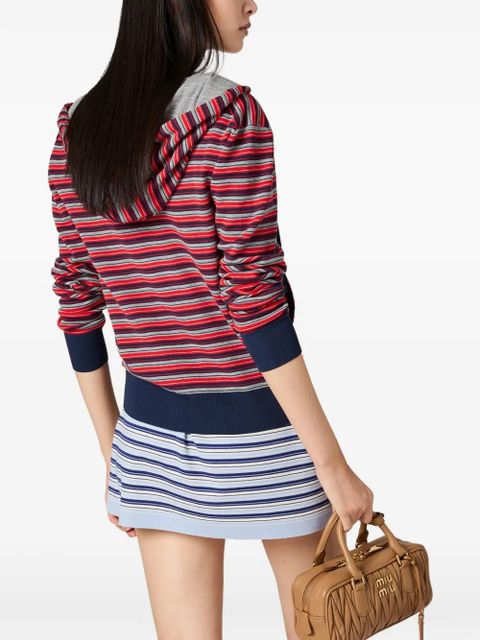 Miu Miu striped hoodie - Red