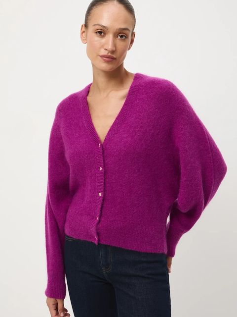 Medicine kardigan damski kolor fioletowy - zdjęcie produktu nr 1