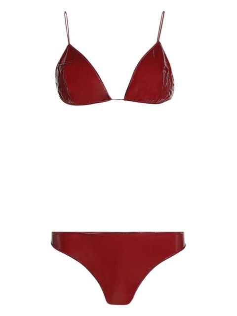Oséree Microkini patent finish bikini set - Red - zdjęcie produktu nr 1