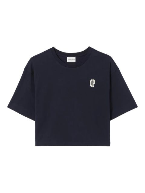 Claudie Pierlot logo-embroidered T-shirt - Blue - zdjęcie produktu nr 1