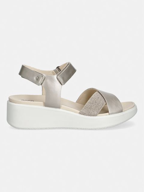 Ecco sandały damskie skórzane Flowt Wedge LX W - zdjęcie produktu nr 1