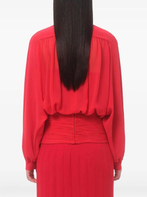 Valentino Garavani georgette blouse - Red - zdjęcie produktu nr 2