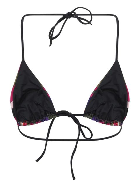 PUCCI abstract-print triangle bikini top - Green