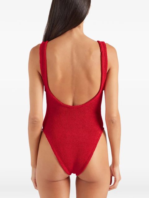 Hunza G Domino hoop-detail swimsuit - Red