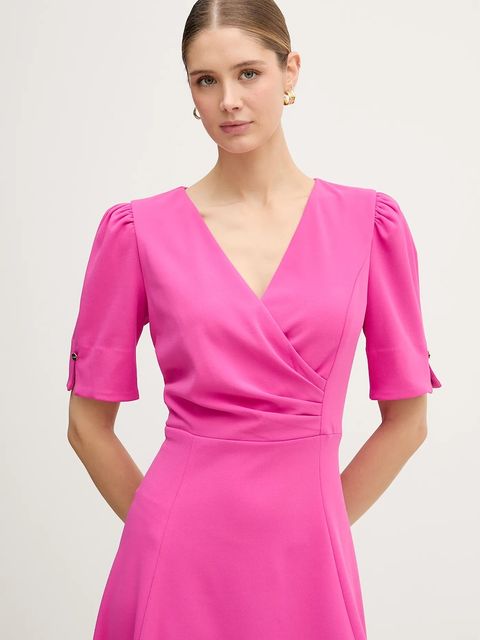 Dkny sukienka kolor fioletowy mini rozkloszowana DD6A127A